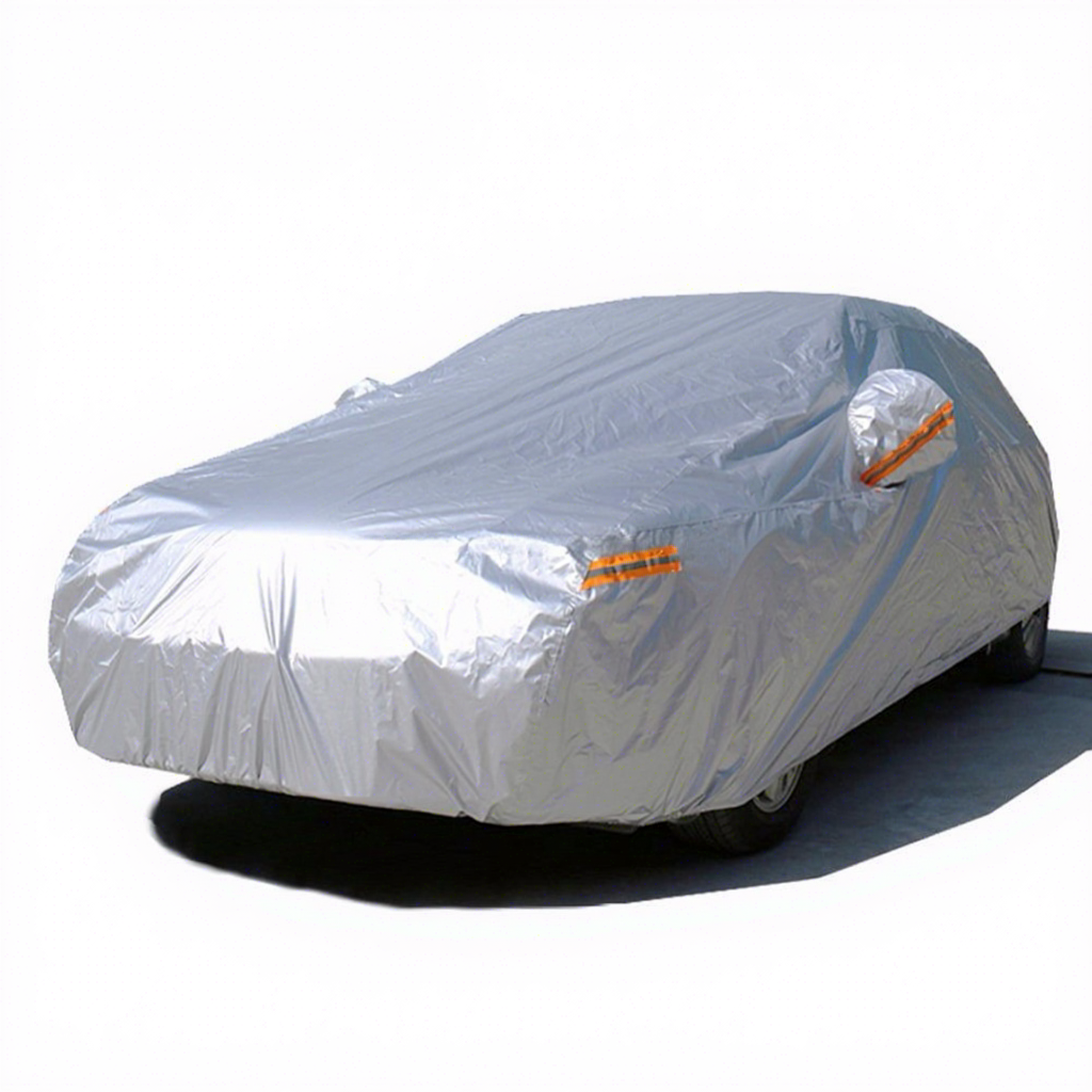 Guard Aluminum-Silver/Black Waterproof All Weather Sunproof Light Strong Aluminum Cotton Universal Fit BMW 02 (E10) Car Cover