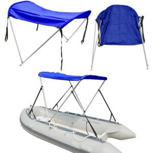 Aluminium Bimini Top for Boats Polyester Oxford Boat Dust Covers V-Hull Kayak Pontoon Boat Cover