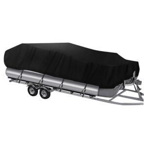 Heavy Duty 300D Polyester Oxford Waterproof and UV Proof Pontoon Boat Cover