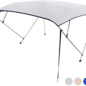 Aluminum Boat Hinge Bimini Top 3 Bow Replacement Waterproof Fabric Canvas Marine Use 6' 61''-66''*46''