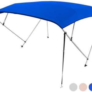 Custom Color 3 Bow Hinge Bimini Top 600D Polyester Aluminum Waterproof Boat Tent Cover Rear Support Pole Storage Boot 6'