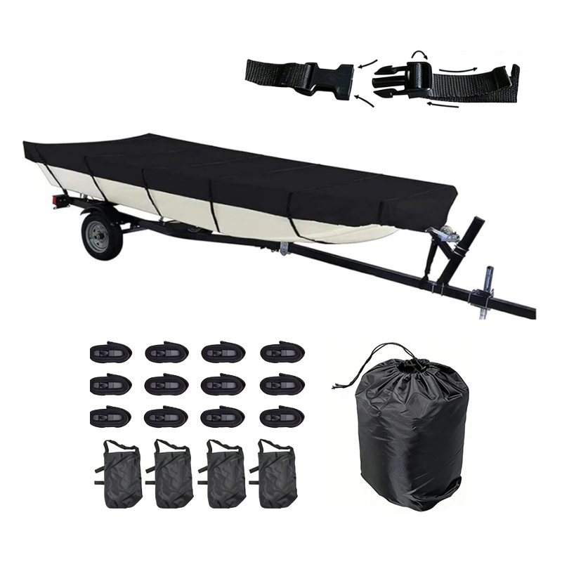Dustproof Snowproof All-Weather Outdoor Protection Adjustable Straps Quick Release Buckles Fit Universal Boats