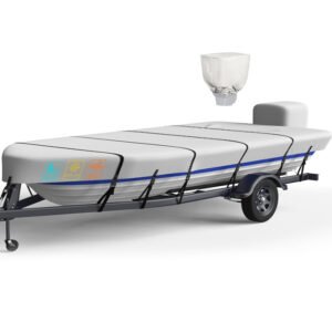 17' 18' 19' Waterproof Gray UV-protector Universal Trailerable Boat Cover Inflatable Pontoon Boat Cover
