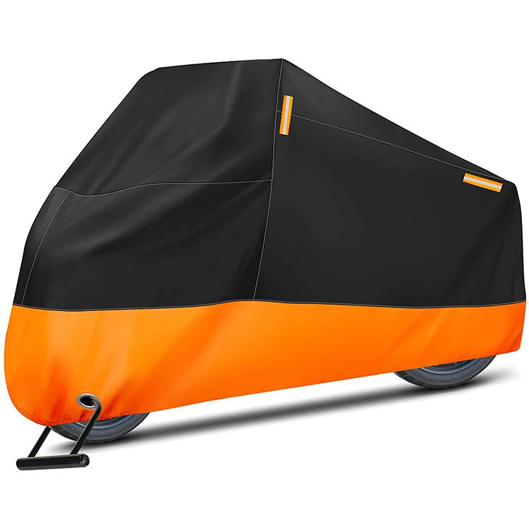 Cheap Waterproof PVC Motorcycle Cover with Stretch Fabric UV Durable Rain Cover for Outdoor Use