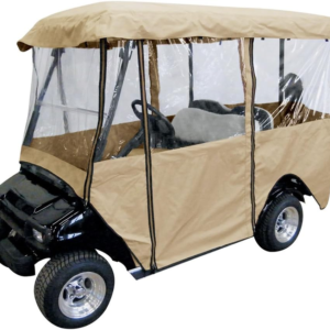 Heavy Duty 4 Person Golf Cart Cover With PVC Storage Driving Enclosure Fit EZ Go, Club Car, Cart