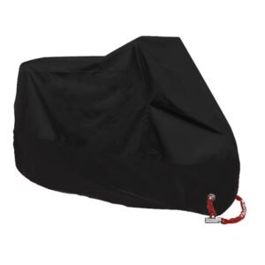 Custom Guard Brand Cloth Motorcycle Cover Waterproof Dust UV Protection with Lock Hole Black/Silvery Colors Sizes S-XXXL