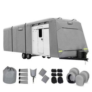 Oxford Polyester Waterproof Dustproof Snow Protection Caravan Motorhome RV Covers with UV & IR Rejection