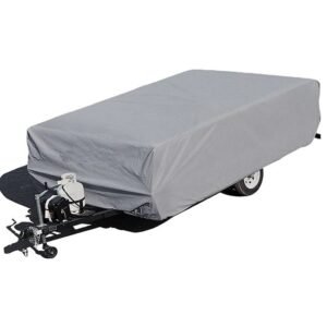 Best Custom-Size RV Cover Tyvek Dustproof & Waterproof Polyester 8-18 FT Folding Camper Pop-Up Trailer with Logo Hot Sales