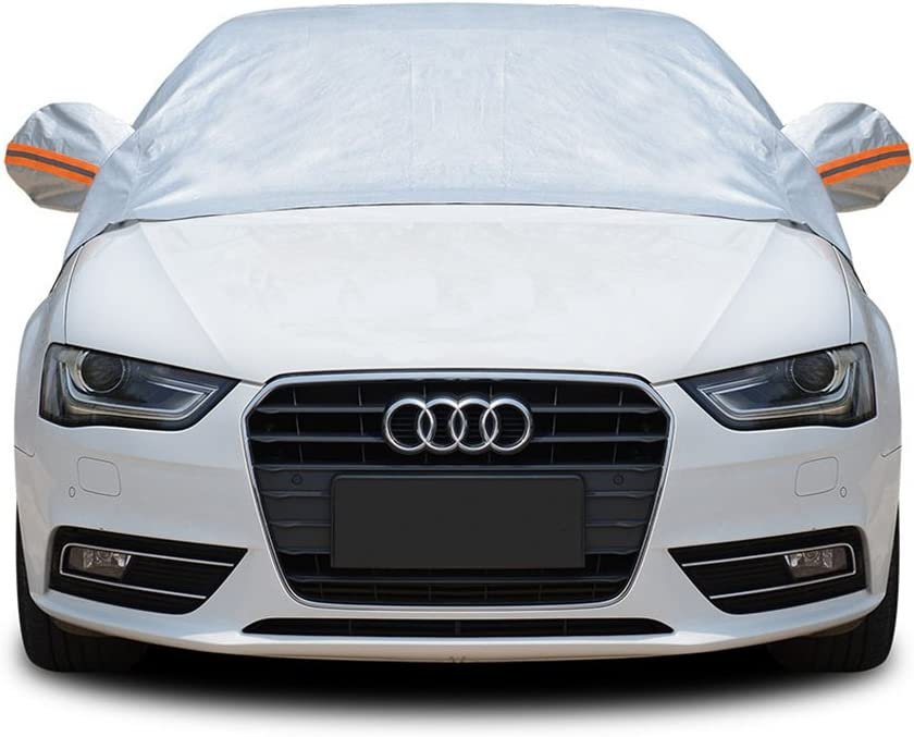 UV Resistant Half Car Cover Waterproof and Windproof PEVA Protector for Summer and Winter Car Body Covers