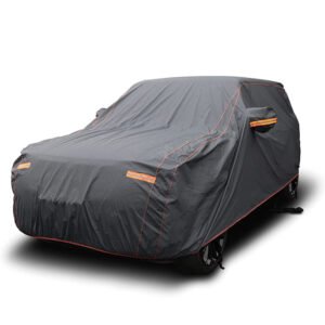 2026 New Trend Luxury Sports SUV Car Cover PEVA & PP Cotton Waterproof UV Protection Flood Proof Outdoor Zipper Door