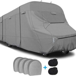 Waterproof and Windproof Travel RV Trailer Cover Made of Durable Polyester for Camper Protection