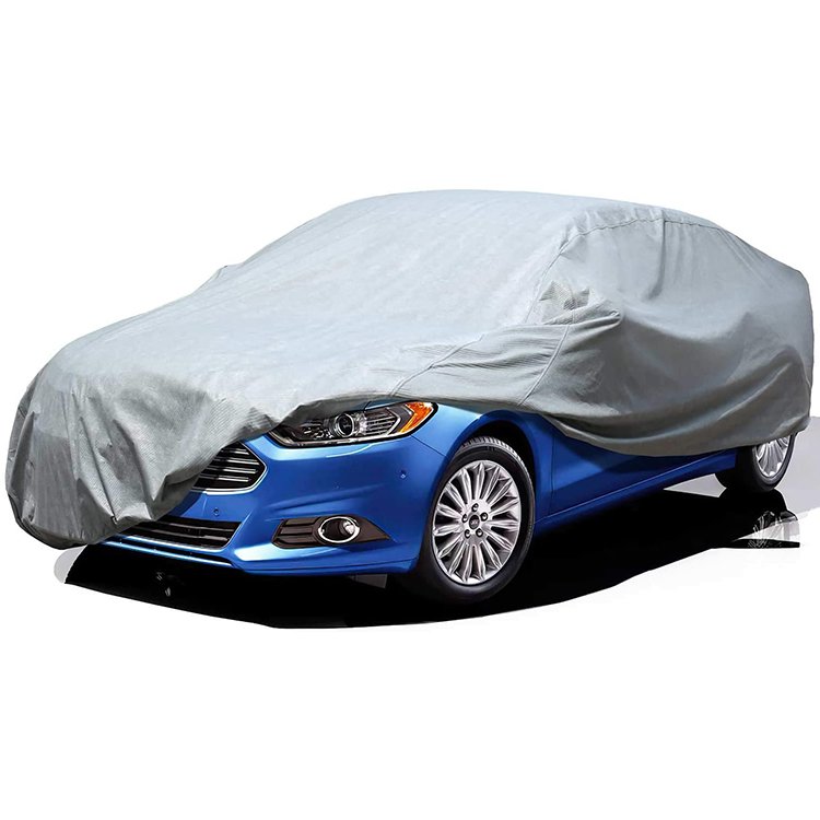 Low Price 3-Layer Breathable Waterproof Polyester Car Body Cover with UV Protection Four-Season Guard for Universal Car Use