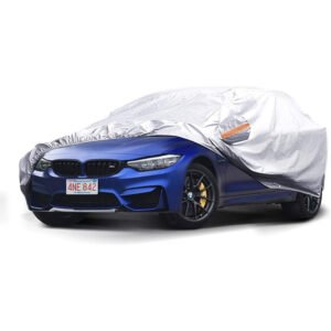 Guard Silver Waterproof Polyester SUV Car Body Cover UV Protection 3 Mil Thickness Glossy Finish 90% IR Rejection Fits SUV