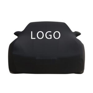 Car Dust and UV protection Indoor Spandex Elastic Cover 180G Black Custom logo