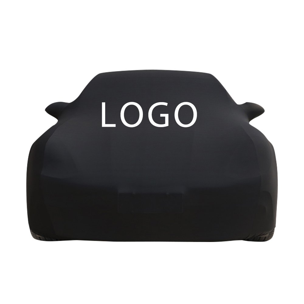 Car Dust and UV protection Indoor Spandex Elastic Cover 180G Black Custom logo