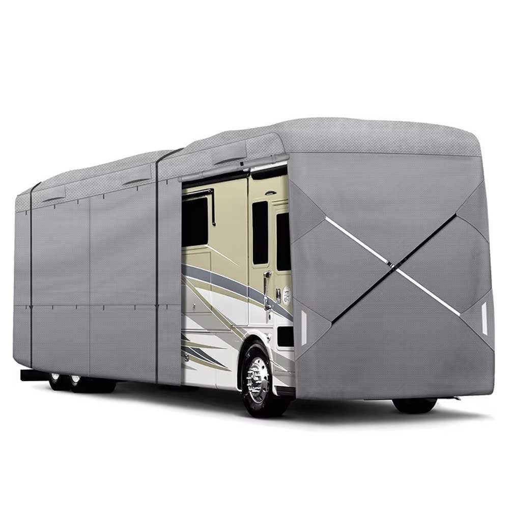Oem Service Hot Sale Waterproof Polyester Camper Trailer RV Travel Trailer Motorhome Caravan Cover 90% UV 60% IR Rejection