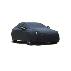Customized Logo Oxford Cloth Breathable Stretchable Black Vehicle Cover Full Folding Car Cover