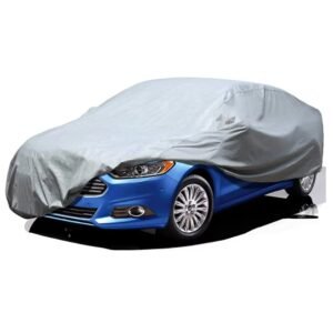 High Quality Guard Black Waterproof Polyester Car Body Cover Outdoor Protection Four-season UV Protection Dustproof