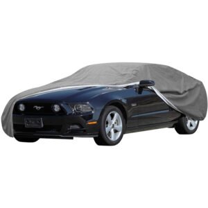 One Size Fits All Silver Non Woven Fabric Car Body Cover All Weather 3 Layer SUV and Sedan with UV Protection
