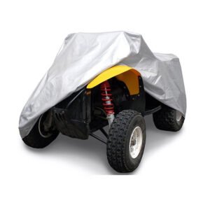 New 190T Polyester Tufts Coated Silver ATV/UTV/Scooter Vehicle Cover with Anti-UV Protection