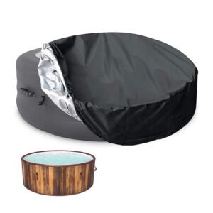 Guard 420D Dustproof Outdoor Heavy Duty Garden UV Resistant Waterproof SPA Hard Cover Hot Tub Cover Black Customizable Size