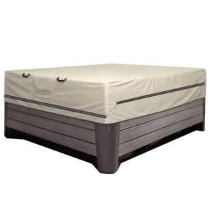 Custom Logo Guard Brand 600D Waterproof Polyester Swimming Pool Hot Tub Cover High Quality Dustproof Foldable Outdoor Spa Cover