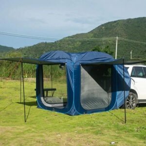 Sports-Style Self-Drive Car Side Outdoor Camping Rain Mosquito Tent Quick Open/Close Free Build Stocked with Extend Feature