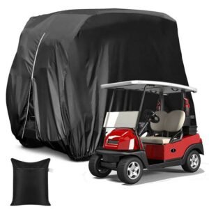 Wesunny Zippered Rear Air Vent Rain Cover Waterproof Outdoor Anti-Snow Club Golf Cart Cover for Volkswagen