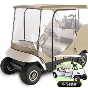 Hot Sales 600D Waterproof Golf Cart Bag Cover Universal Fit for Most Brand 4-Passenger Golf Carts Made of Durable Plastic