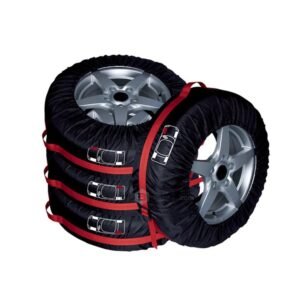 Customized Logo Polyester Tire Bag with Handle Universal Car Tire Storage Cover & Vehicle Wheel Protector 4pcs