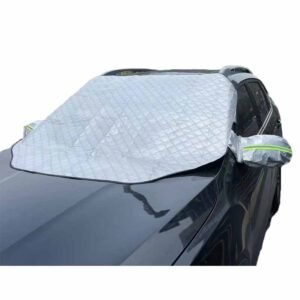 4-Layer Car Windshield Snow Cover with UV Protection Front Window Frost Wiper Mirror Protector Aluminum Foil Material