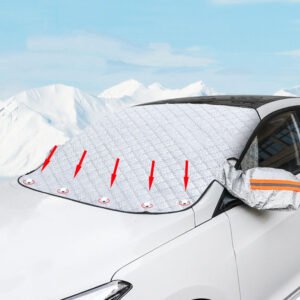 Universal Style Snow Wind Protection Car Windshield Cover Sports Silver Foldable OEM