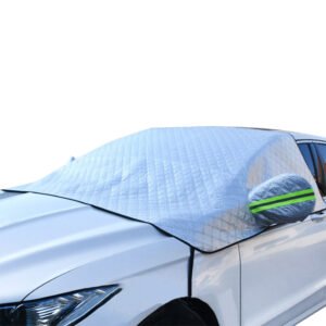 Car Snow Shield Sunshield Snow Proof Half Cover Aluminum Foil Car Front Windshield Glass Cover