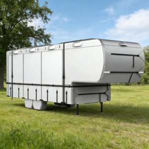 Oxford Fabric 5th Wheel RV Cover All Season Weather Resistant Durable Exterior Protector for Camping Trailer Motorhome