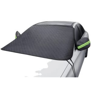 Front Windshield Shades Waterproof Winter Snow/Ice Cover with Side Mirror Covers UV Protection Foldable Design Universal Fitment