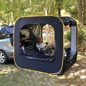 Black Water Proof Anti-uv Cube -up Cabin Car Rear Tent Car Tail Tent up Suv Car Tailgate Tent