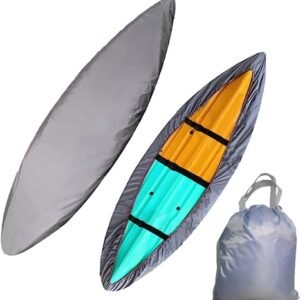 420D Heavy Duty Waterproof UV Resistant Kayak and Boat Cover for Outdoor Storage