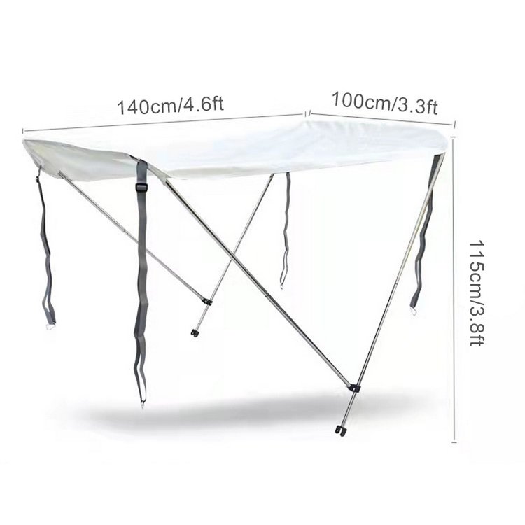 Waterproof Anti-UV Bimini Top Cover Kayak Boat Canopy Awning Sun Shade with Hinge Type Design - Image 2