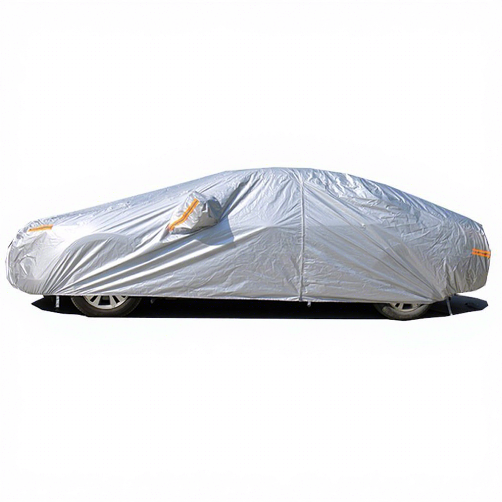 Guard Aluminum-Silver/Black Waterproof All Weather Sunproof Light Strong Aluminum Cotton Universal Fit BMW 02 (E10) Car Cover - Image 2