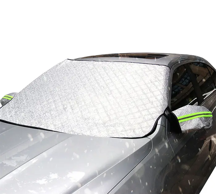 Waterproof UV Protection Car Windshield Cover Car Ice Snow Cover with Reflective Strip Side Mirror Covers - Image 2