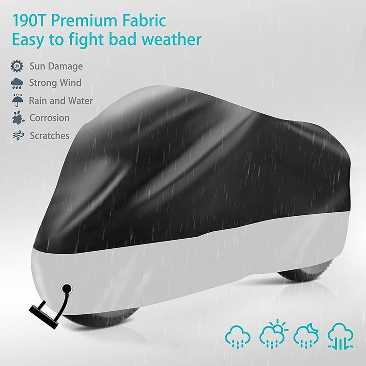 Waterproof UV Protection Eco-Friendly Durable Polyester Foldable Bike Cover for Cruisers Mountain/Road BMX Bicycles Electric - Image 2