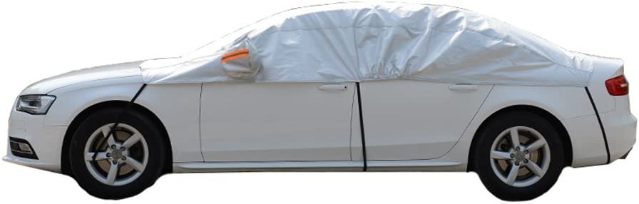 UV Resistant Half Car Cover Waterproof and Windproof PEVA Protector for Summer and Winter Car Body Covers - Image 2
