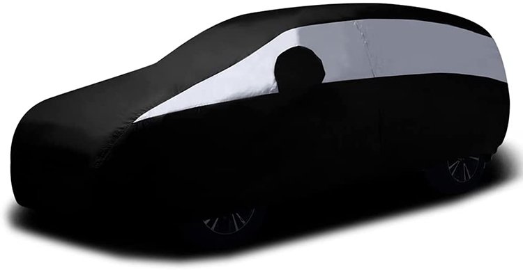 Lightweight Mid-Size SUV Car Cover 206-Inch Waterproof Polyester Aluminum Cover Easy Installation