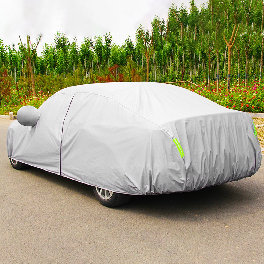 Outdoor Waterproof Oxford 210D Black Silver Car Covers, Car Cover Outdoor for Sale - Image 2