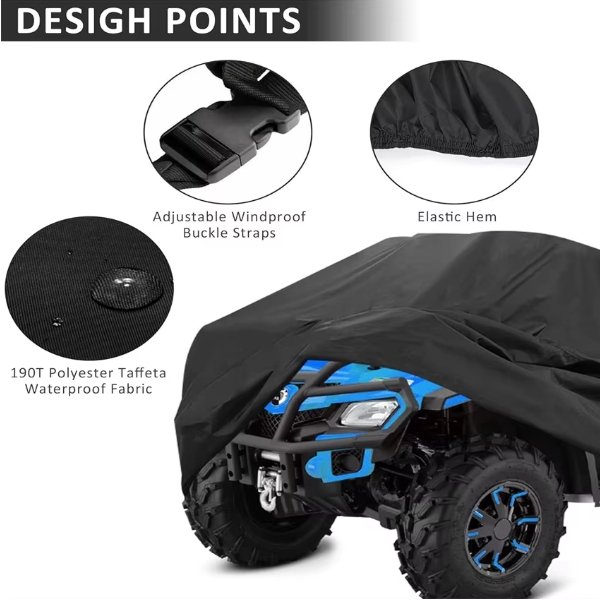 High Quality Waterproof Outdoor Universal UTV ATV Cover New Condition Made of Oxford Cloth - Image 2