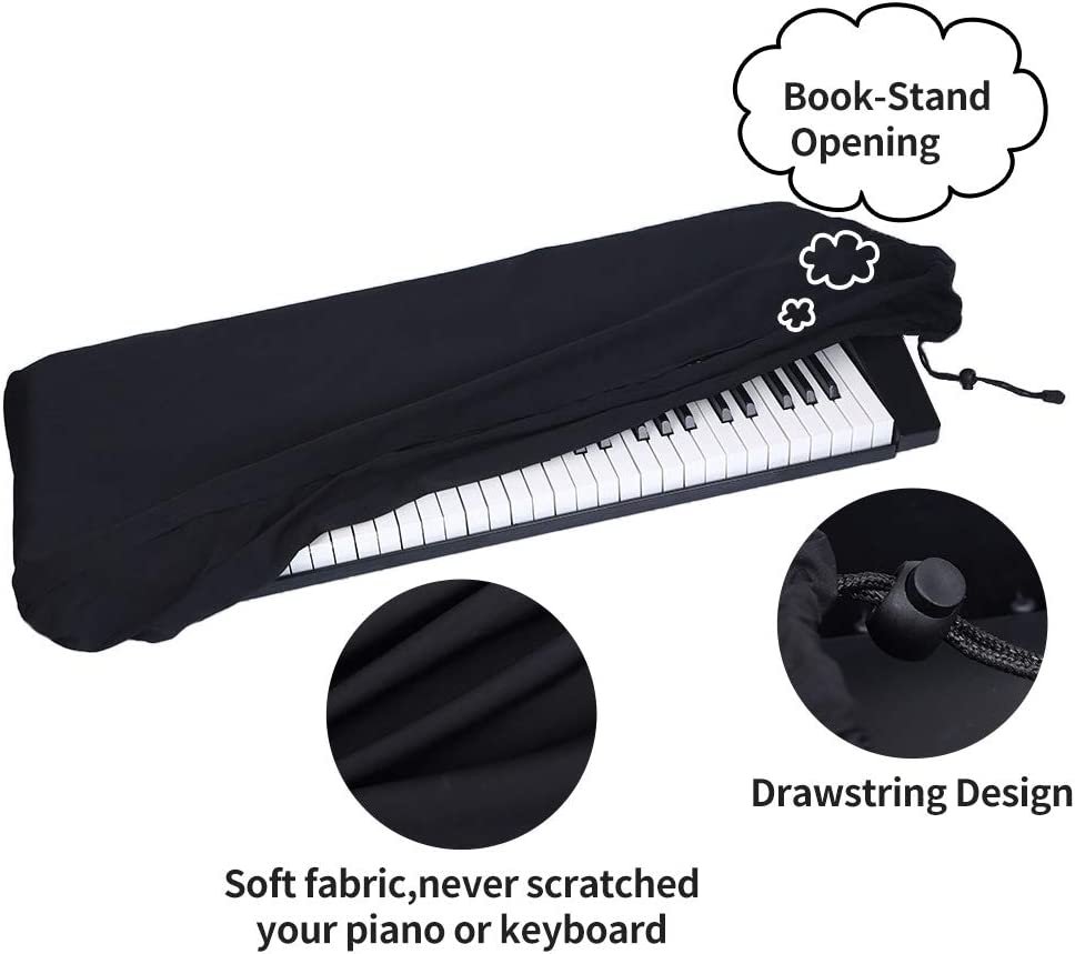 Piano Keyboard Dust Cover for 88 Keys Piano Music Keyboard Dirt Proof Cover With Cord Lock - Image 2