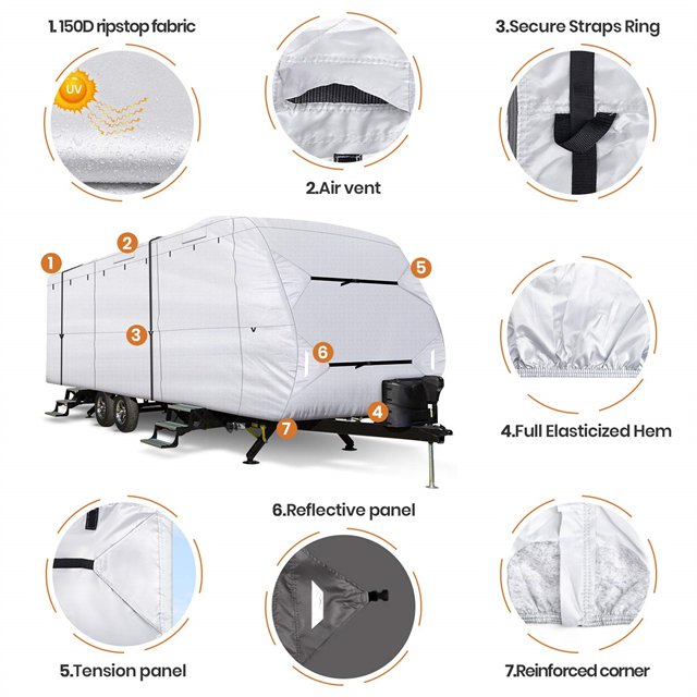 Rv Travel Trailer Covers caravan Cover Waterproof Rv Covers Motorhome - Image 2