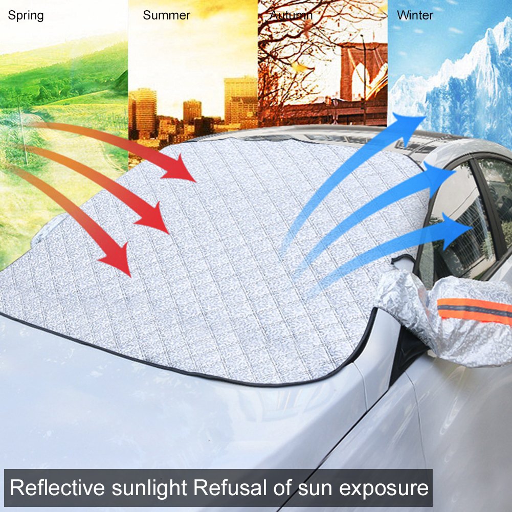 Universal Car Sunshade Snow Cover Foldable Portable Car Windshield Cover Protector Winter Ice Rain Dust Frost - Image 2