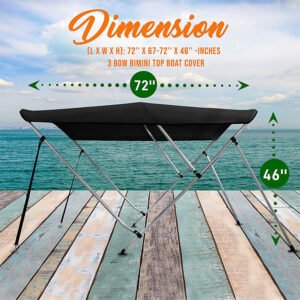 Marine Bimini Top Boat Cover Outdoor Eye End Waterproof UV Protection Customizable Color Logo OXFORD Fabric 60"-90" Width