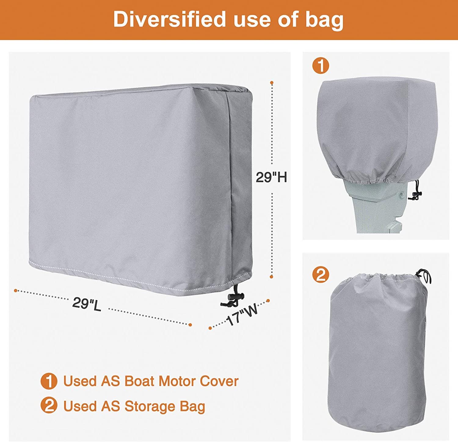 Marine Grade Trailerable PVC Cover Fits V-Hull Tri-Hull 23 Foot Cover Waterproof Lightweight Boat Cover - Image 2
